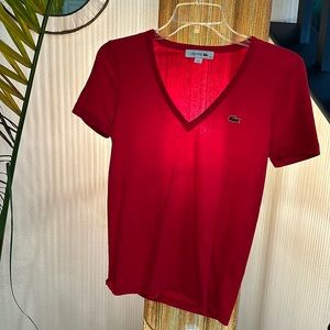 Lacoste v-neck t-shirt NWOT